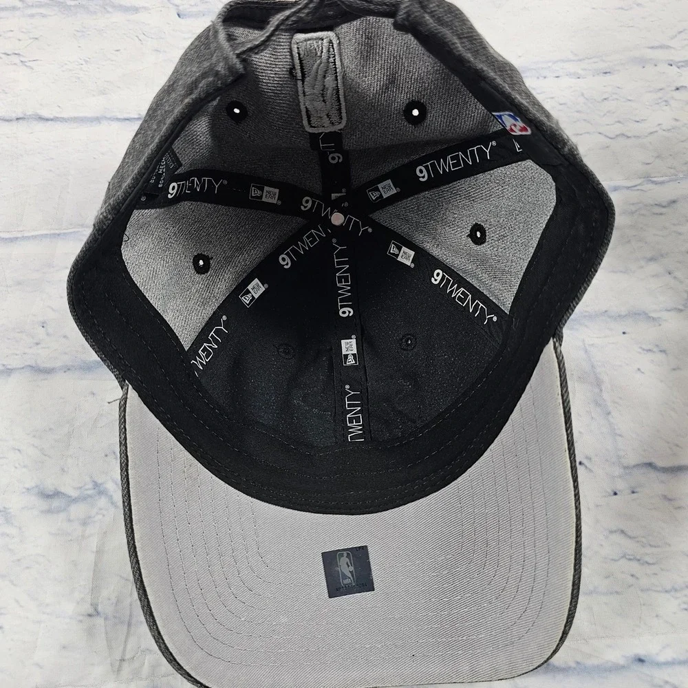New Era Miami Heat Hat MENS OSFM Black Washed 9TWENTY NBA Strapback Baseball Cap